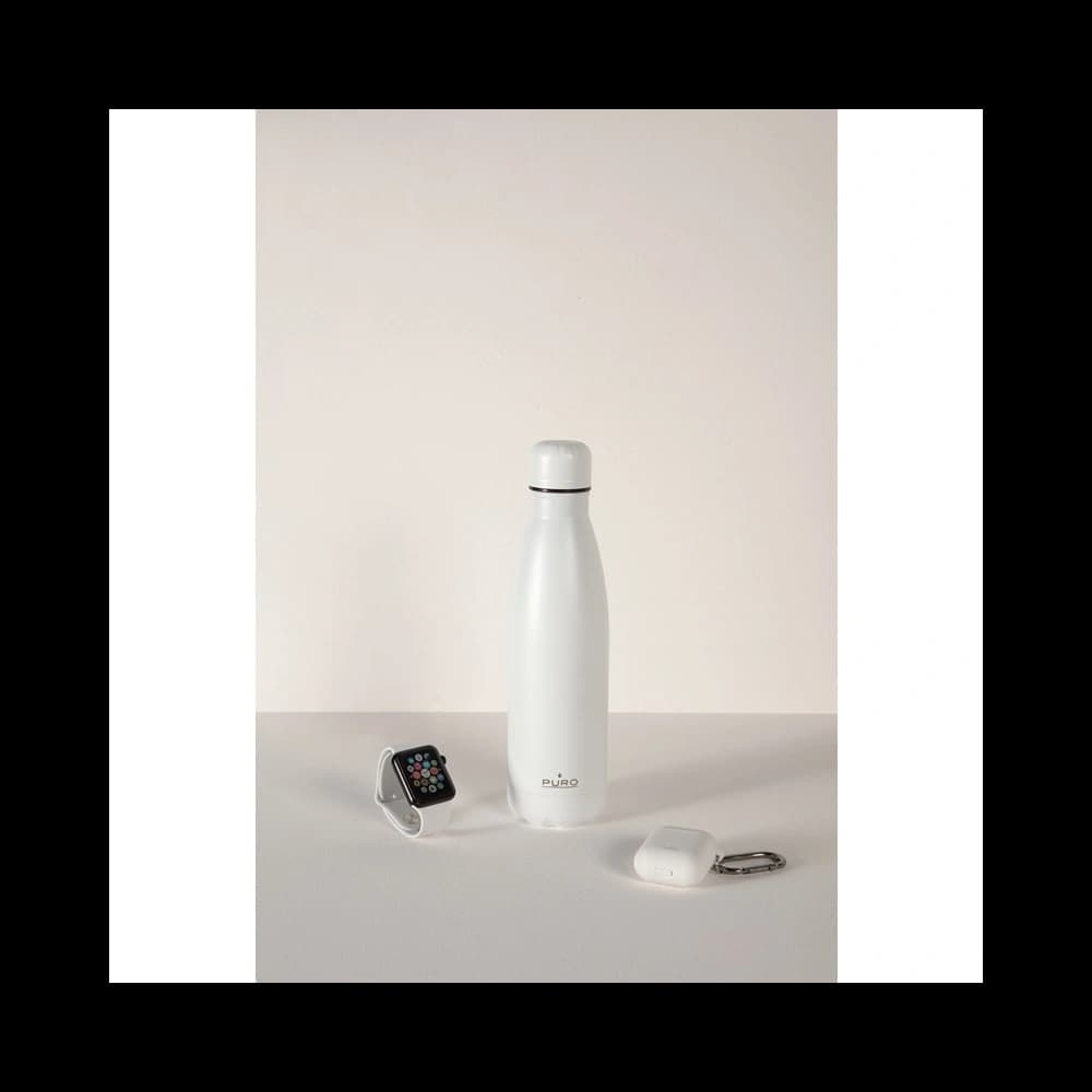 PURO ICON Edelstahl-Thermoflasche 500ml (weiß) (Pulverbeschichtung) - 3