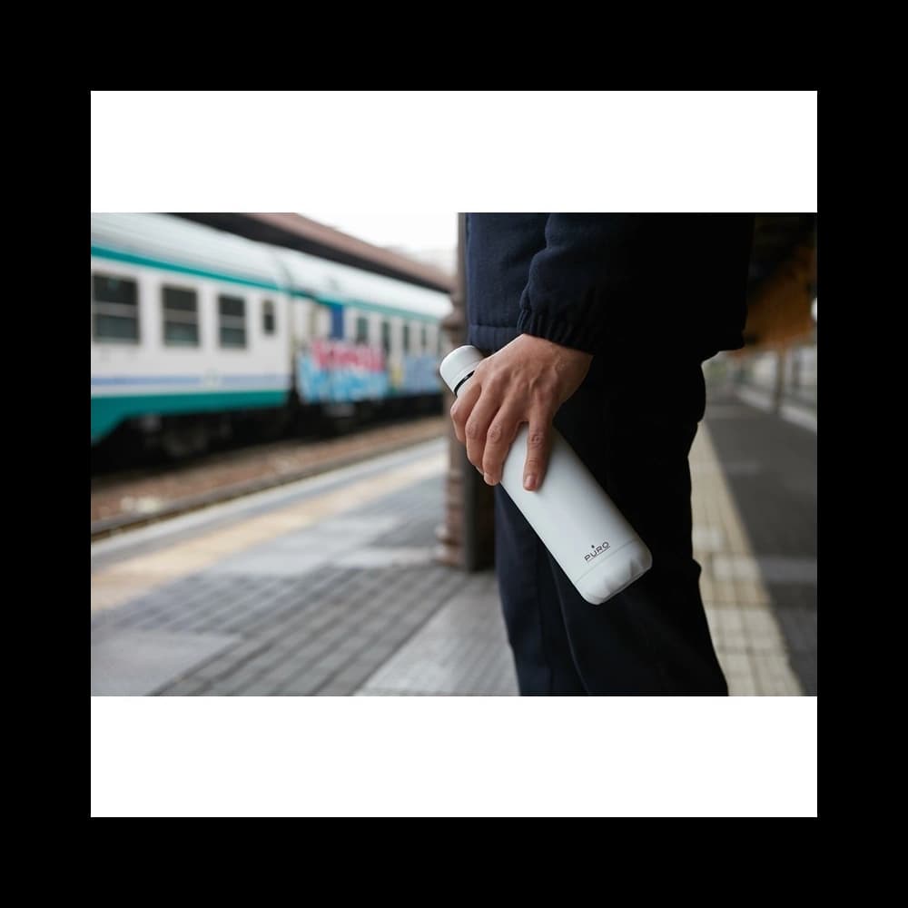 PURO ICON Edelstahl-Thermoflasche 500ml (weiß) (Pulverbeschichtung) - 7