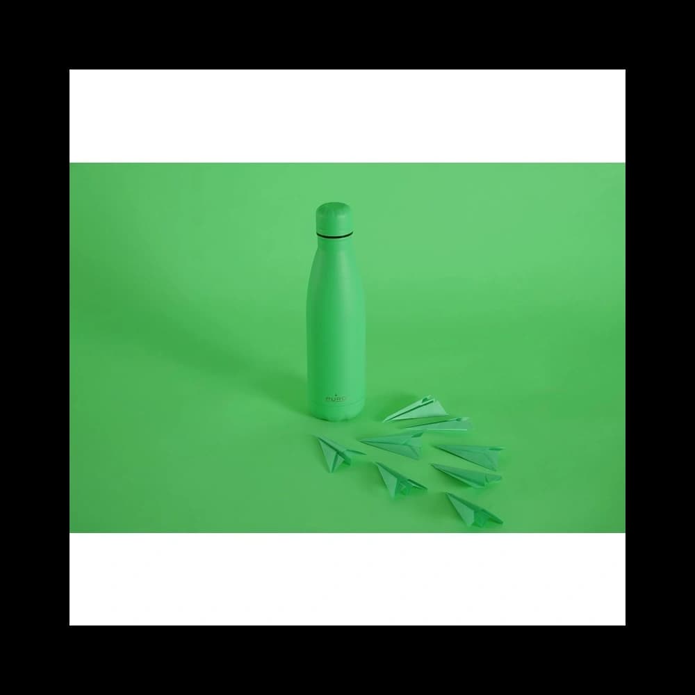 PURO ICON Fluo Edelstahl-Thermoflasche 500ml (grün) (Pulverbeschichtung) - 3