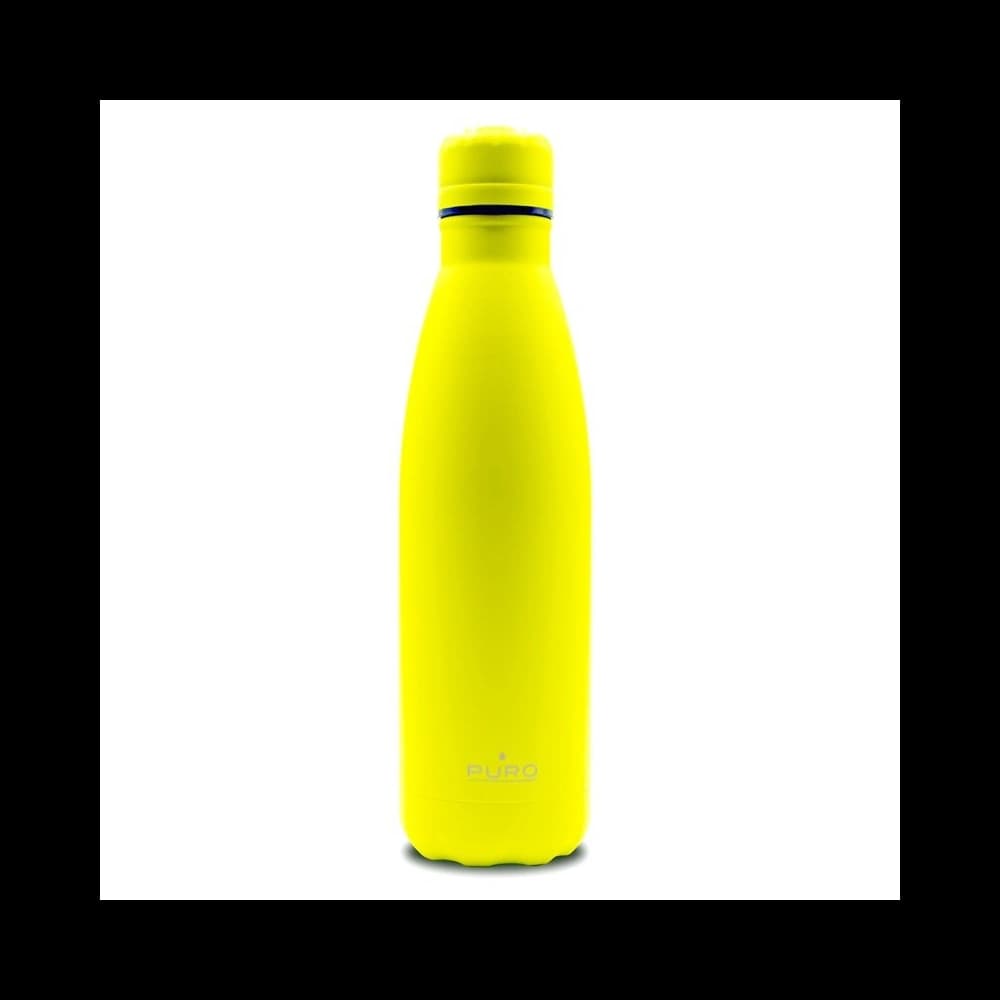PURO ICON Fluo Edelstahl-Thermoflasche 500ml (gelb) (Pulverbeschichtung) - 1