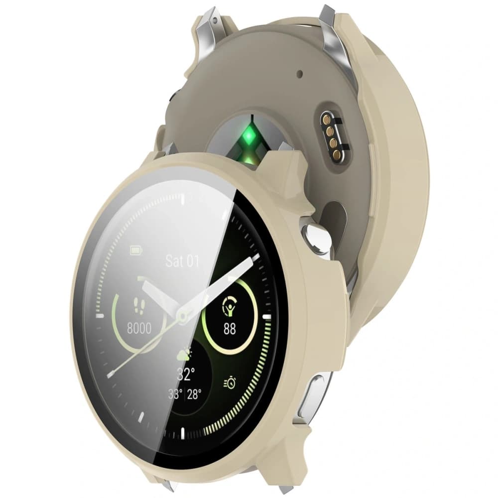 Bizon Case+Glass Uhr Garmin Venu 4 41mm beige - 1