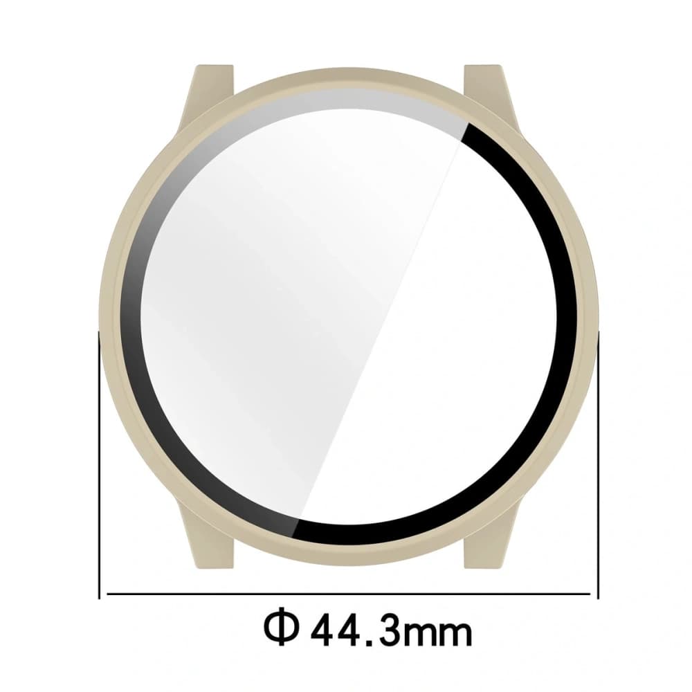 Bizon Case+Glass Uhr Garmin Venu 4 41mm beige - 2