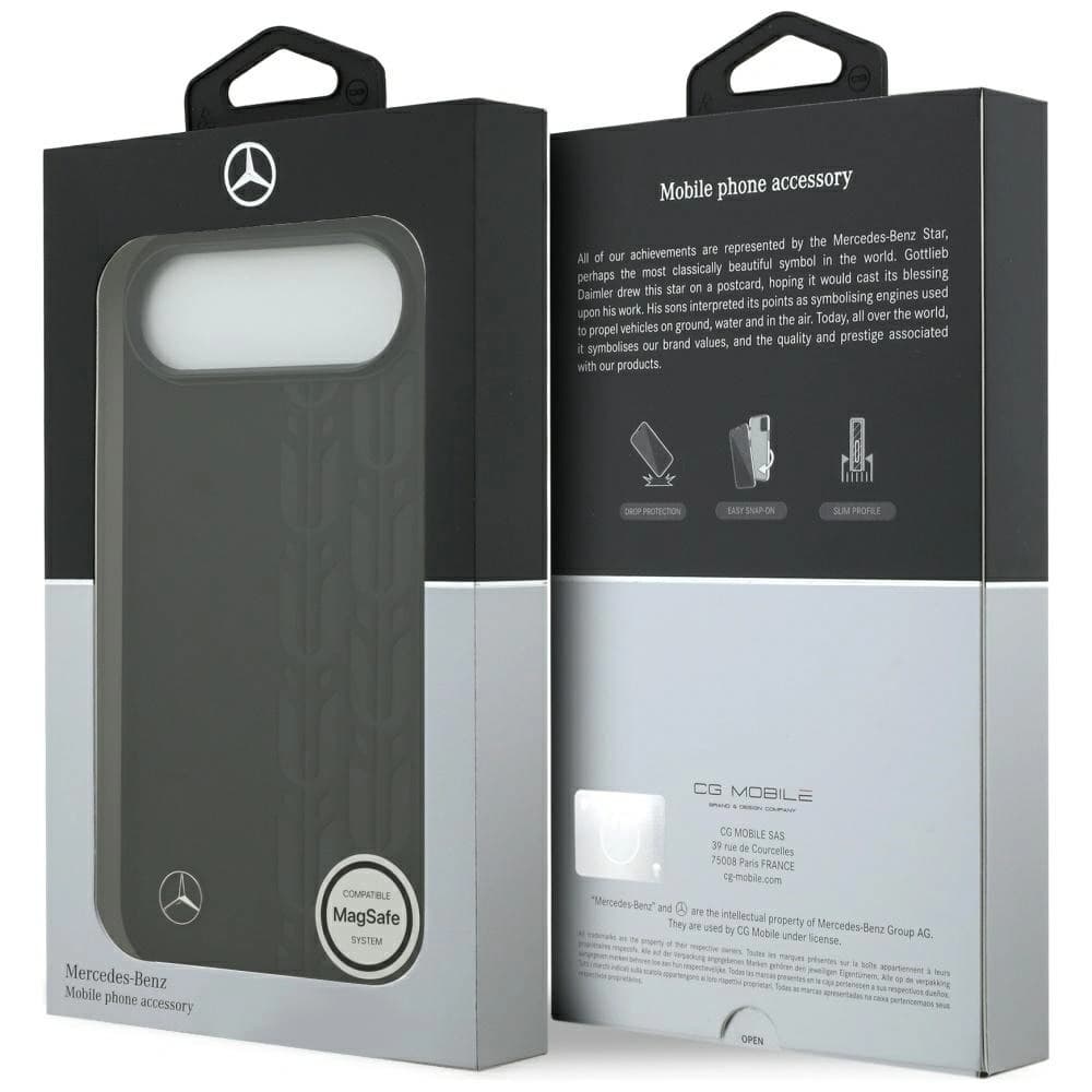 Mercedes Leder Lorbeerblätter MagSafe Apple iPhone Air schwarz - 8