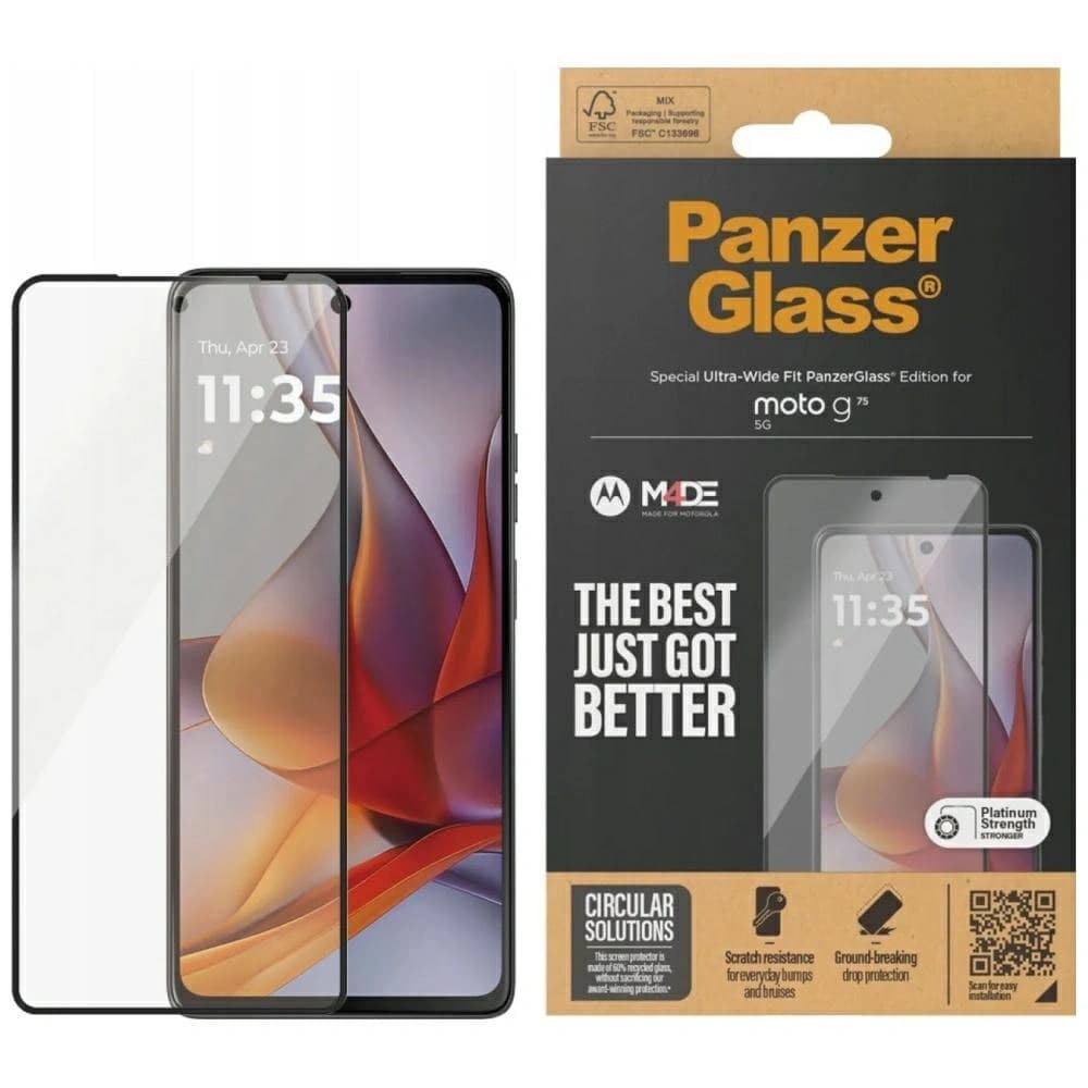 PanzerGlass Motorola Moto G75 5G Bildschirmschutz Ultra-Wide Fit - 3