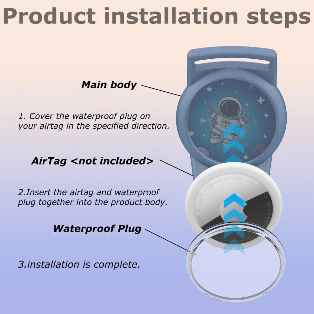 Tech-Protect Nylon For Kids Apple AirTag 1 / 2 Astronaut - 4