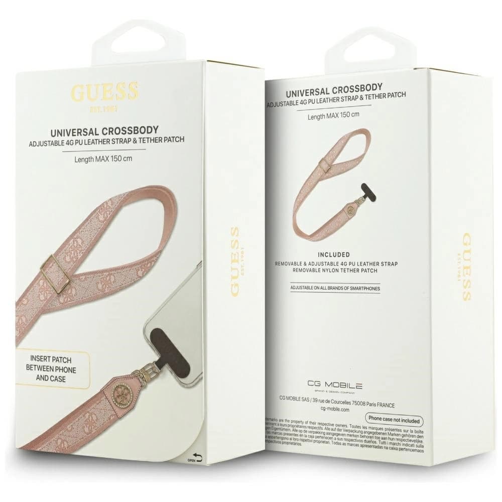 Guess Universal CBDY 4G Tether Patch Strass Metalllogo pink - 5