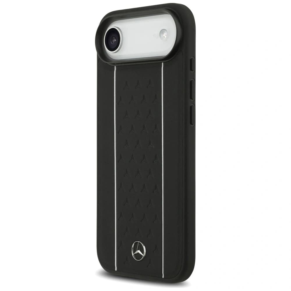 Mercedes Leather Star Pattern Stripes MagSafe Apple iPhone Air black - 2