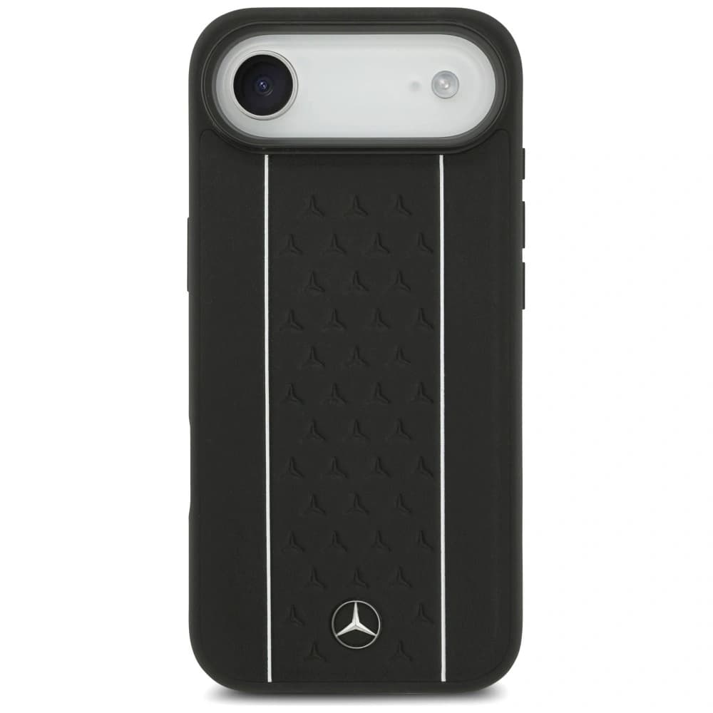 Mercedes Leather Star Pattern Stripes MagSafe Apple iPhone Air black - 3