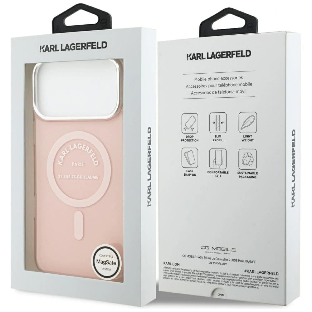 Karl Lagerfeld IML Karl RSG Logo MagSafe Apple iPhone 17 Pro Max pink - 8