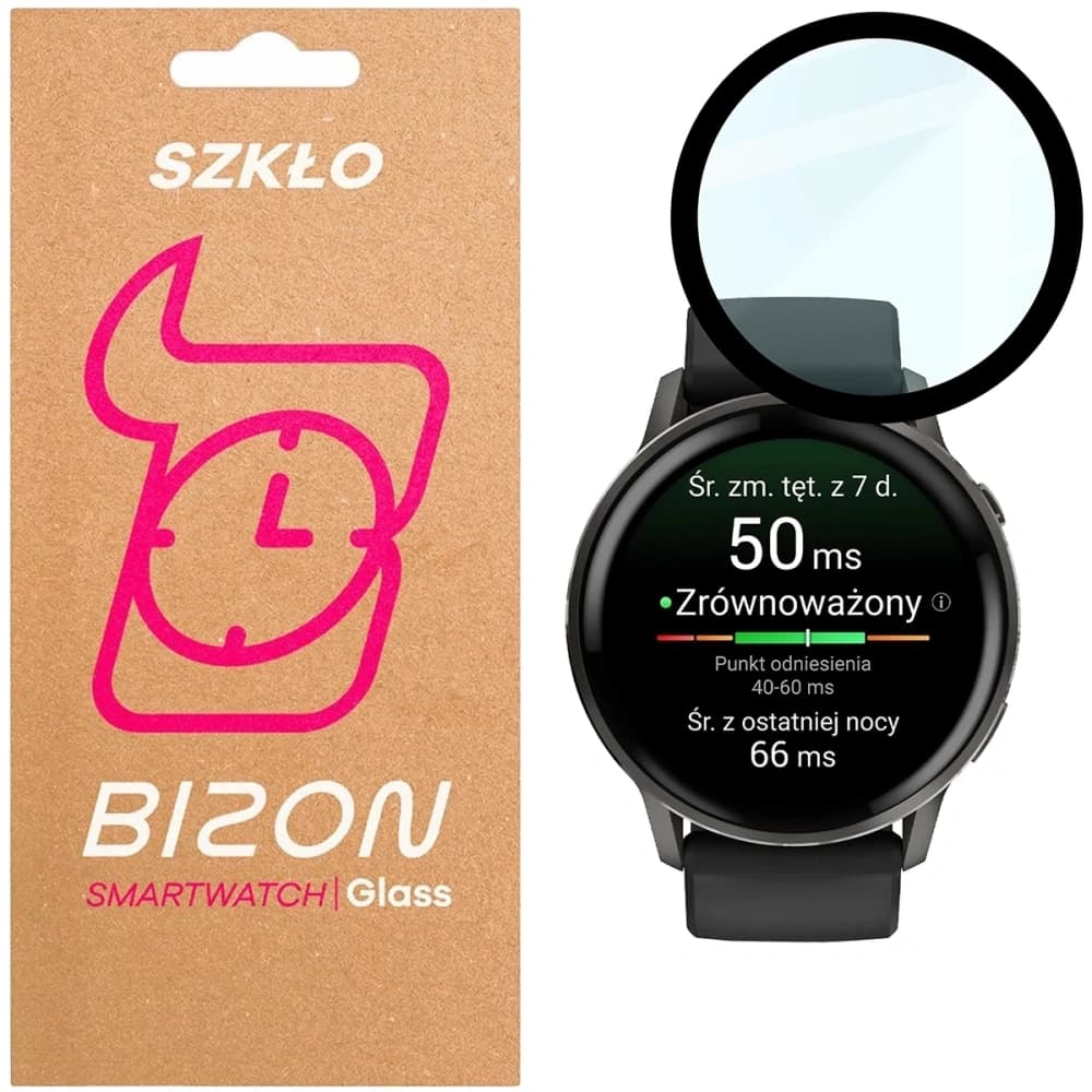 Bizon Glass Watch Edge Hybrid Garmin Venu 4 41mm schwarz - 1