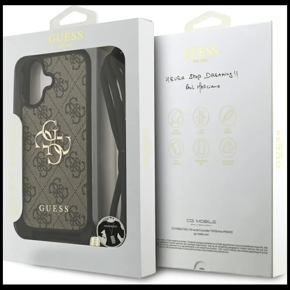 Guess 4G Big Logo Cord Stap Crossbody Apple iPhone 17 braun - 7