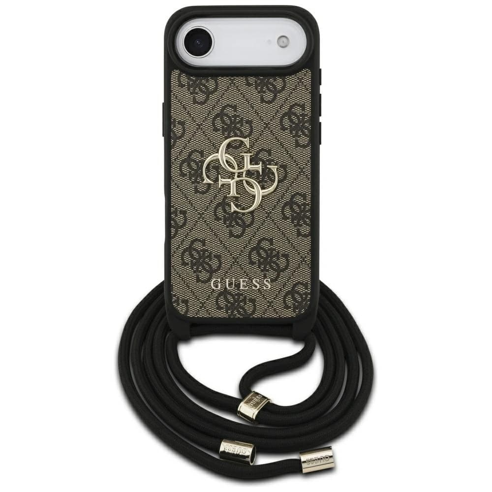 Guess 4G Big Logo Cord Stap Crossbody Apple iPhone Air brown - 1