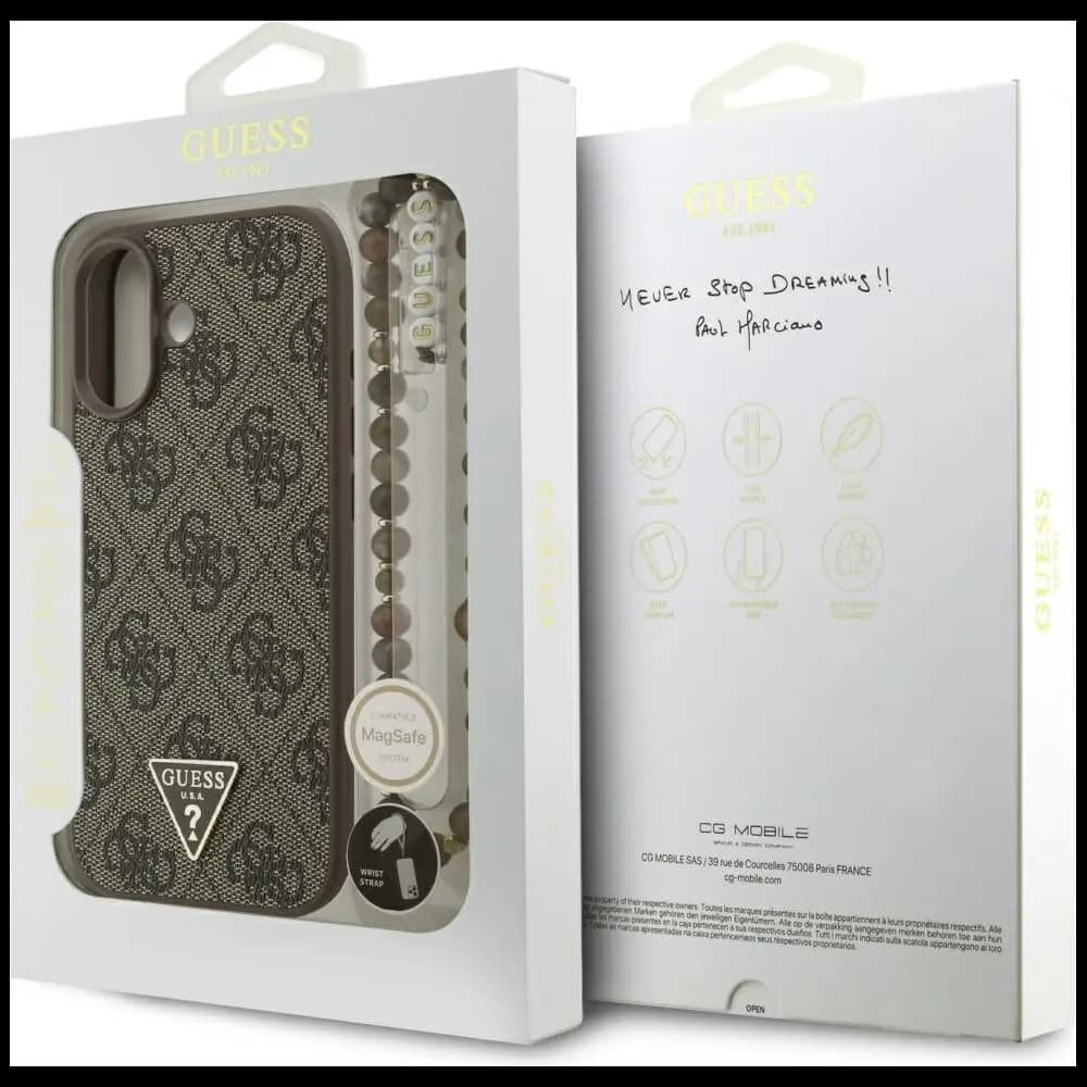 Guess 4G Strap Triangle Logo MagSafe Apple iPhone 17 brown - 8