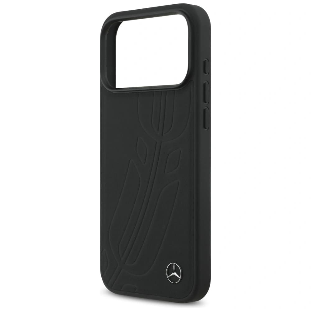 Mercedes Leder Große Lorbeerblatt MagSafe Apple iPhone 17 Pro Max schwarz - 6