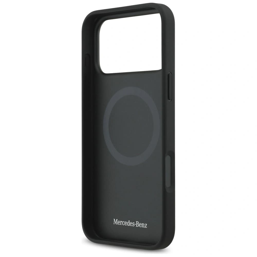 Mercedes Leder Große Lorbeerblatt MagSafe Apple iPhone 17 Pro Max schwarz - 7