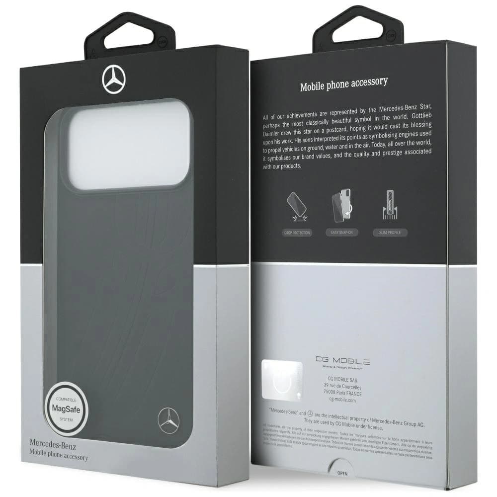 Mercedes Leder Große Lorbeerblatt MagSafe Apple iPhone 17 Pro Max schwarz - 8