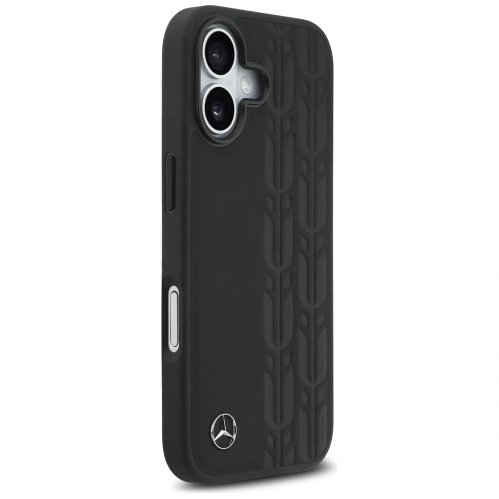 Mercedes Leder Lorbeerblätter MagSafe Apple iPhone 17 schwarz - 4