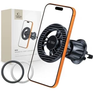 Magnetyczny uchwyt samochodowy do kratki nawiewu Tech-Protect N56 Magnetic MagSafe Vent Car Mount Carbon Black
