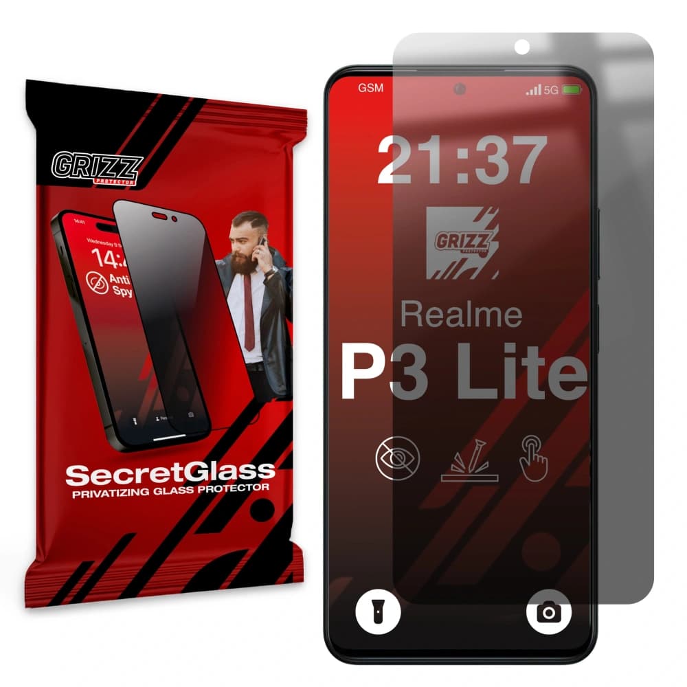 GrizzGlass Matte SecretGlass Realme P3 Lite - 1