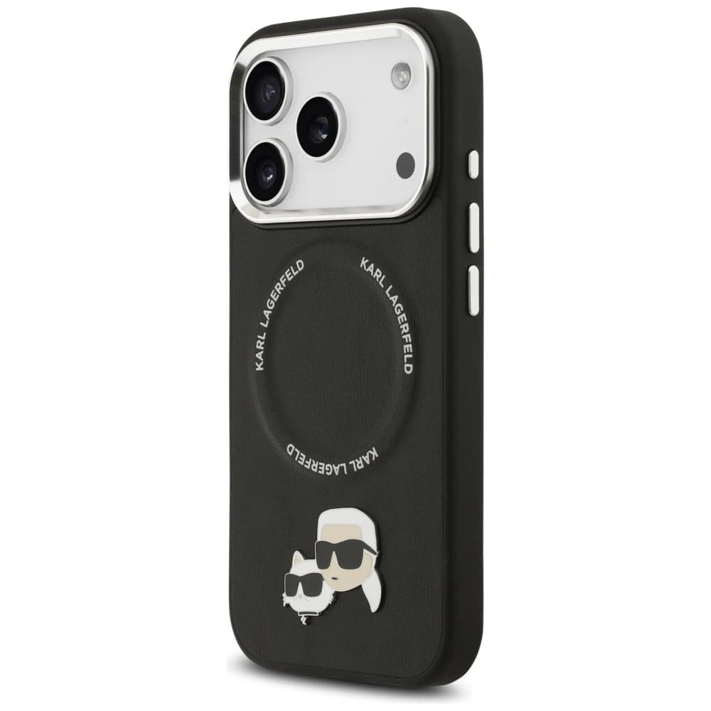 Karl Lagerfeld Karl & Choupette Pins MagSafe Apple iPhone 17 Pro schwarz - 2