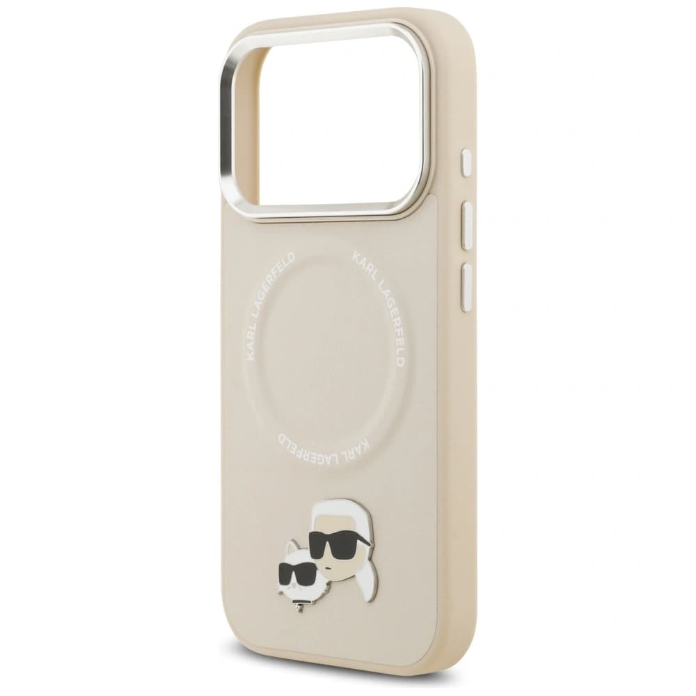 Karl Lagerfeld Karl & Choupette Pins MagSafe Apple iPhone 17 Pro Max beige - 6