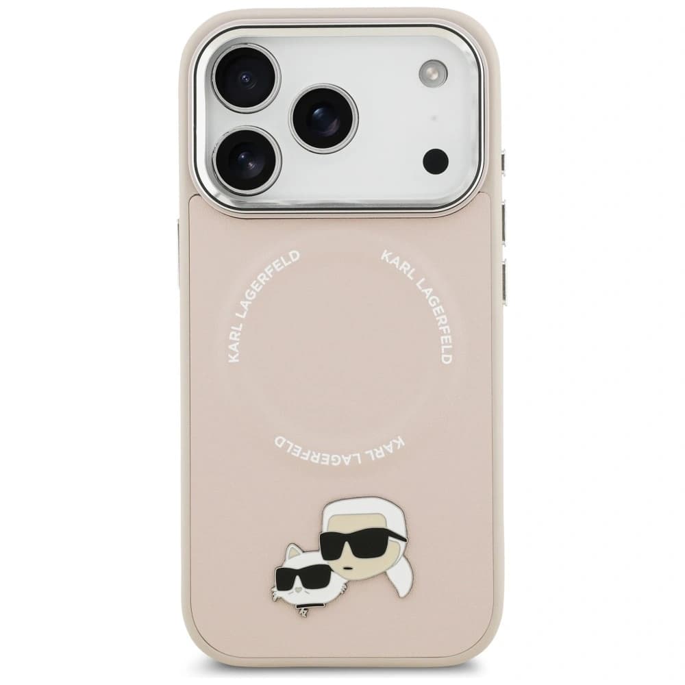 Karl Lagerfeld Karl & Choupette Pins MagSafe Apple iPhone 17 Pro rosa - 3