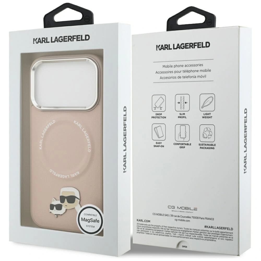 Karl Lagerfeld Karl & Choupette Pins MagSafe Apple iPhone 17 Pro rosa - 8