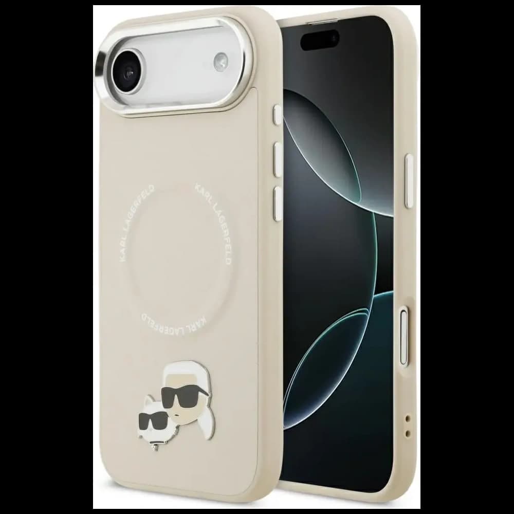 Karl Lagerfeld Karl & Choupette Pins MagSafe Apple iPhone Air beige - 1