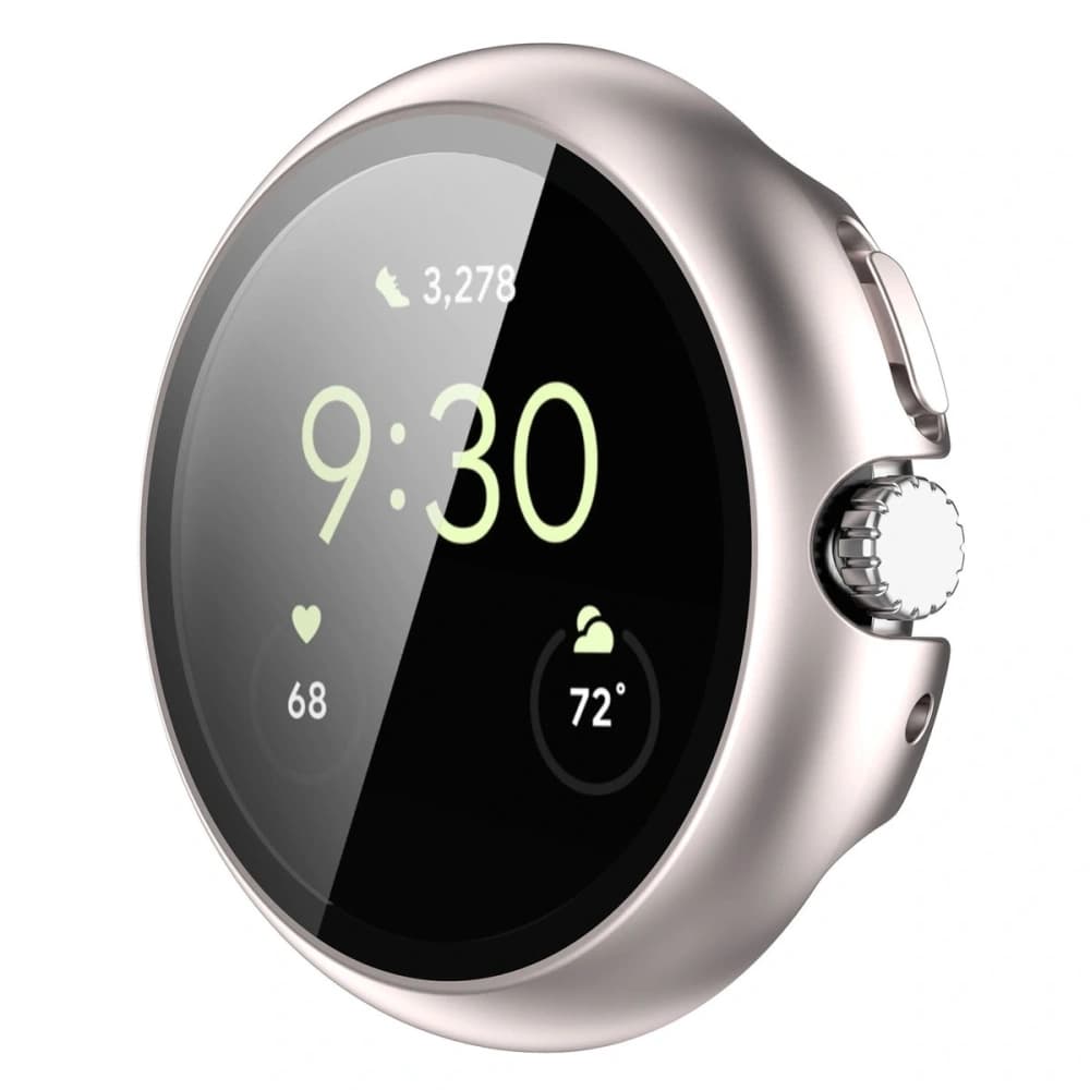 Bizon Case+Glass Uhr Google Pixel Watch 4 41mm satinierte Champagner - 5