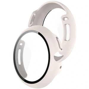 Bizon Case+Glass Watch Google Pixel Watch 4 45mm matowe beige