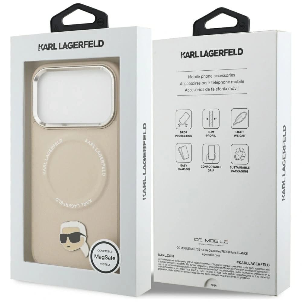 Karl Lagerfeld Karl Pin MagSafe Apple iPhone 17 Pro Max beige - 8