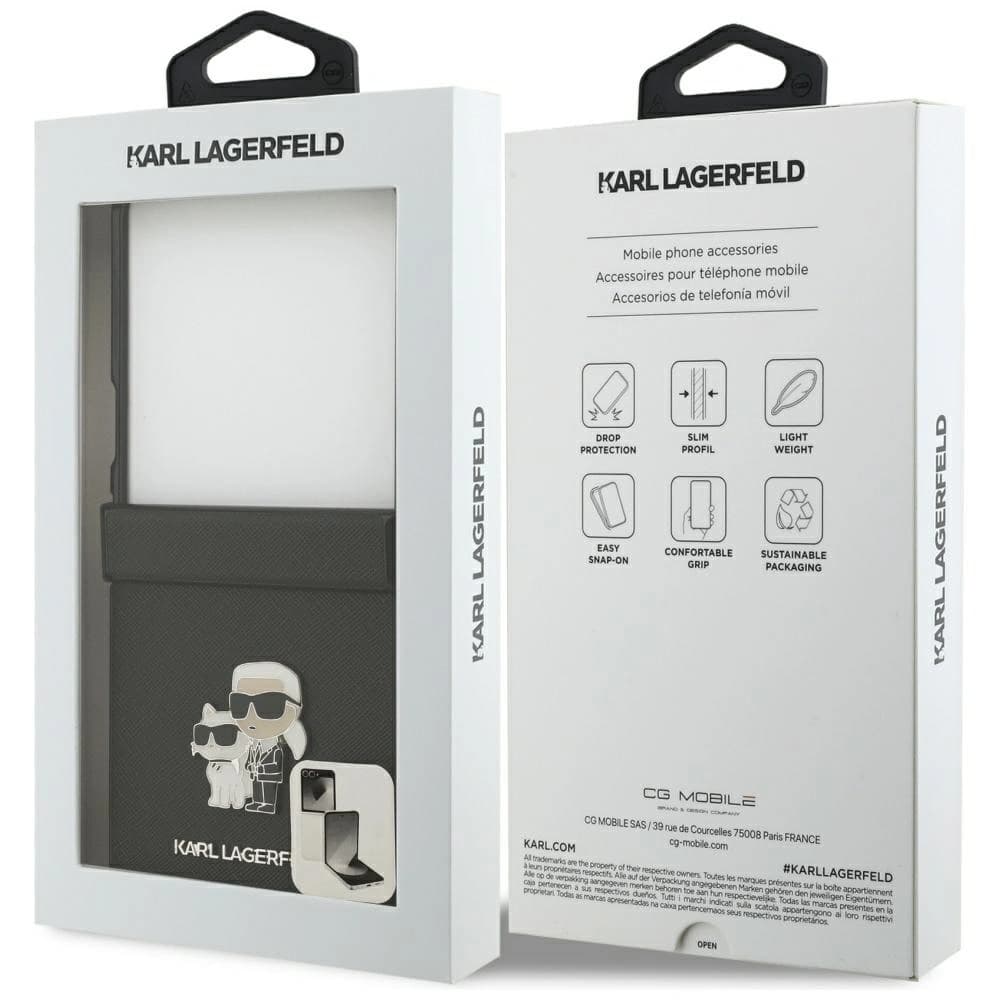 Karl Lagerfeld Saffiano Karl&Choupette Pin Samsung Galaxy Z Flip7 schwarz - 8