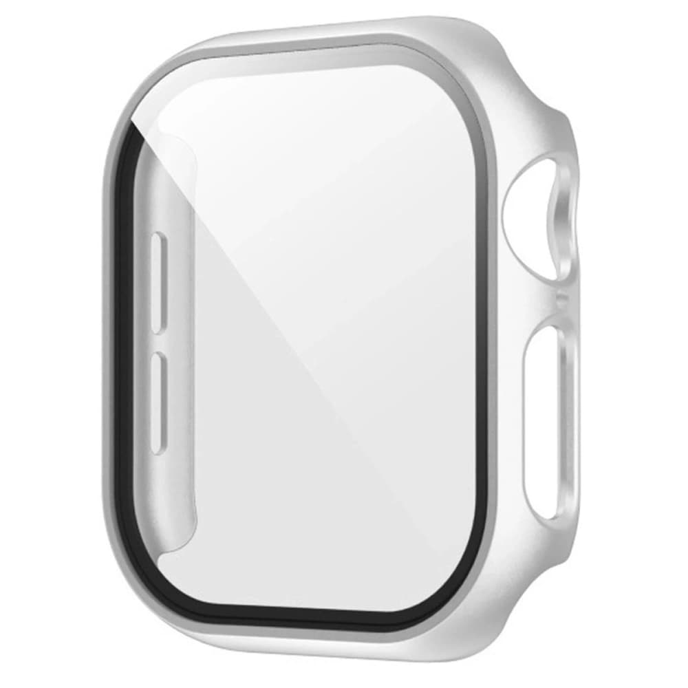 Bizon Case+Glas Uhr Apple Watch SE 3 / SE 2 / SE / 6 / 5 / 4 40mm matt silber - 3