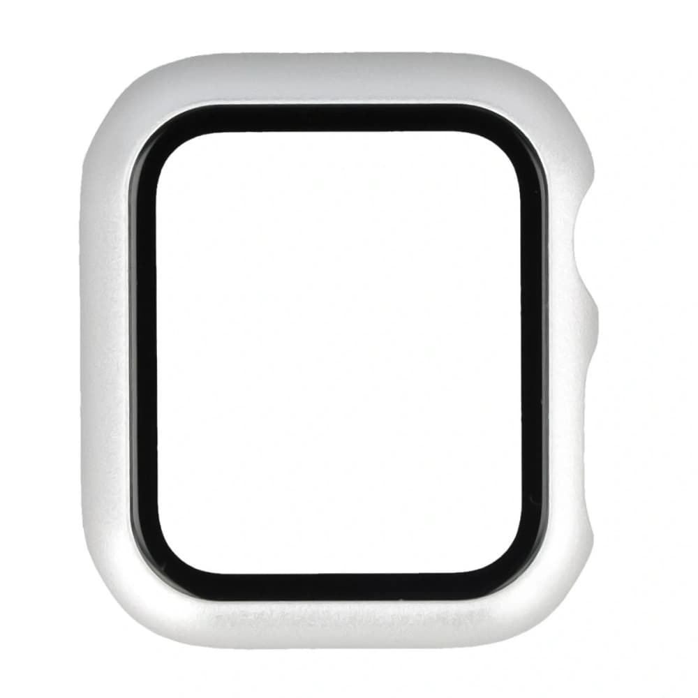 Bizon Case+Glas Uhr Apple Watch SE 3 / SE 2 / SE / 6 / 5 / 4 40mm matt silber - 8