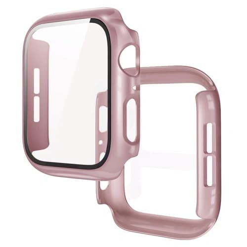 Bizon Case+Glass Uhr Apple Watch SE 3 / SE 2 / SE / 6 / 5 / 4 40mm roségold