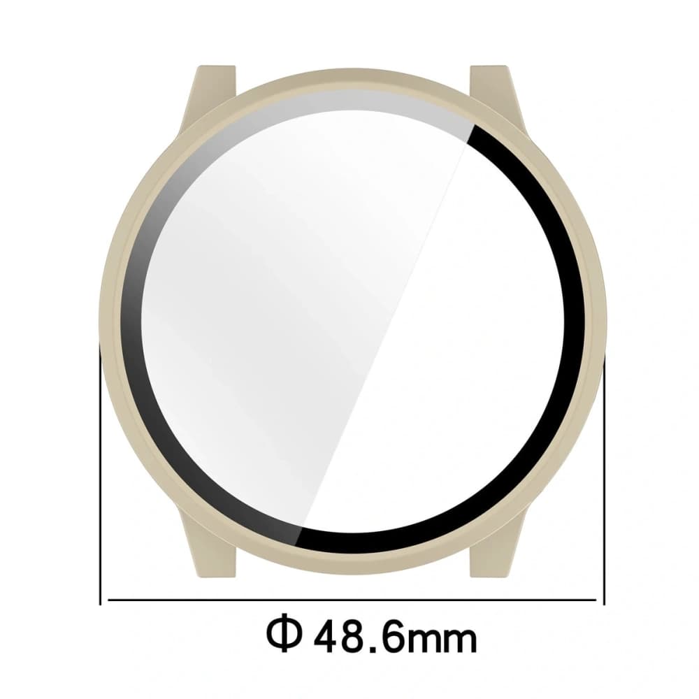 Bizon Case+Glass Watch Garmin Venu 4 45mm beige - 2