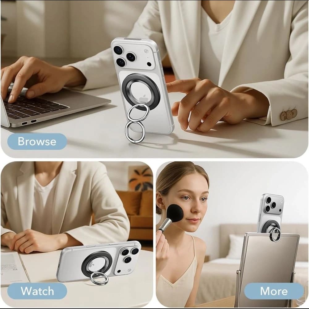 Uchwyt ESR Magnetic 360 Halolock MagSafe Phone Ring Black - 2