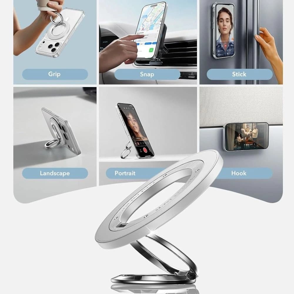 Uchwyt ESR Magnetic 360 Halolock MagSafe Phone Ring White - 3