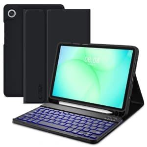 Tech-Protect Smartcase Pen + Tastatur Samsung Galaxy Tab A9 / A11 8.7 X110 / X115 / X133 / X135 Schwarz