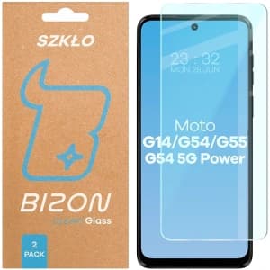 Bizon Glas Klar Duo Motorola Moto G14 4G / G54 5G / G54 Power 5G / G55 5G [2 PACK]