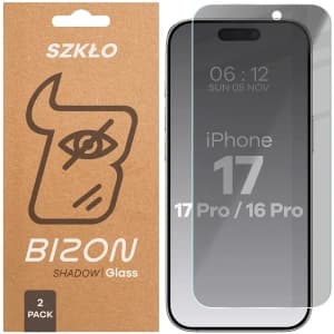 Bizon Glass Clear Shadow Duo Apple iPhone 17 / 17 Pro / 16 Pro getönt [2 PACK]