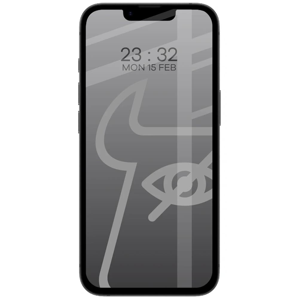 Bizon Glass Edge Shadow Duo Apple iPhone 17e / 16e / 14 / 13 Pro / 13 getönt mit einem schwarzen Rahmen [2 PACK] - 3