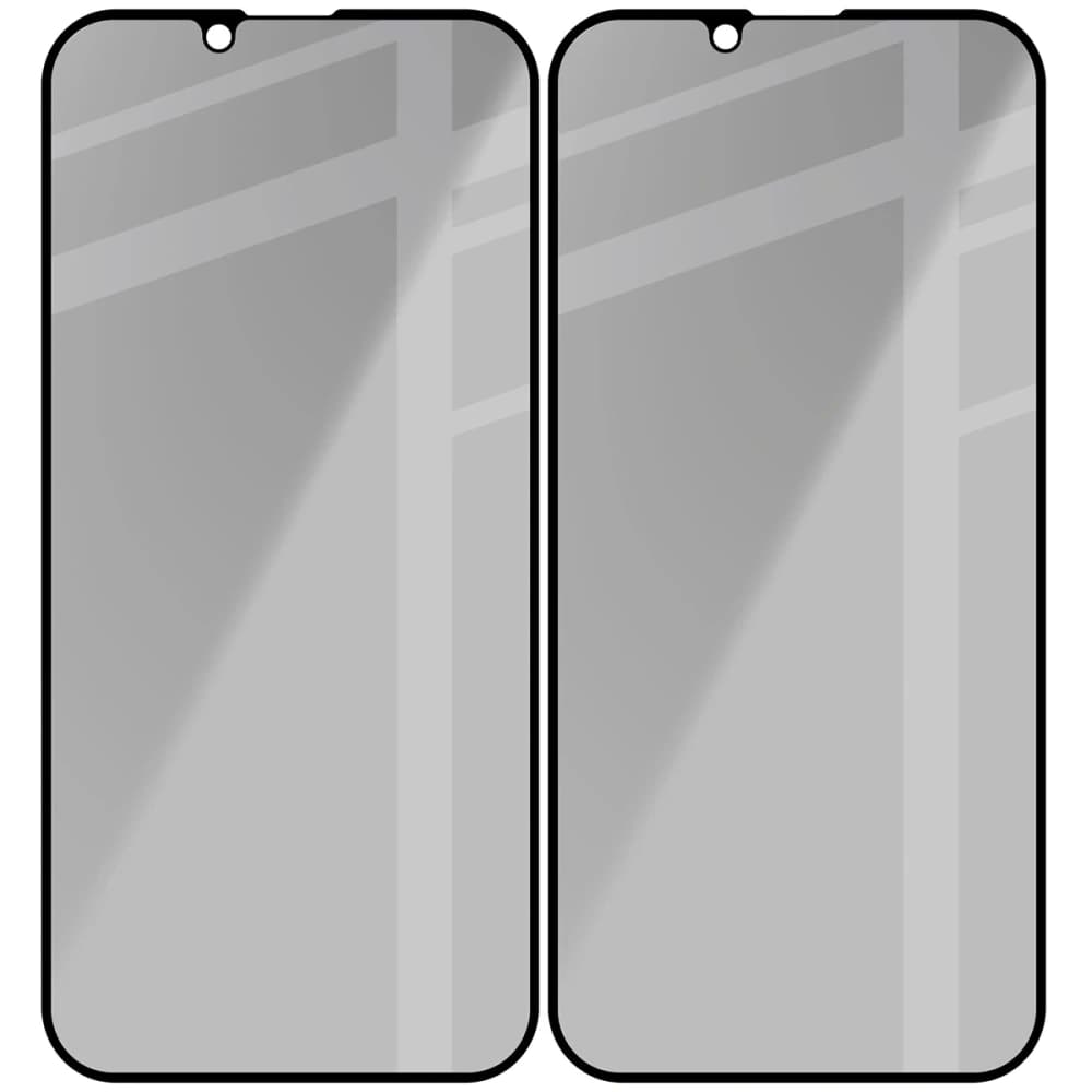 Bizon Glass Edge Shadow Duo Apple iPhone 17e / 16e / 14 / 13 Pro / 13 getönt mit einem schwarzen Rahmen [2 PACK] - 4