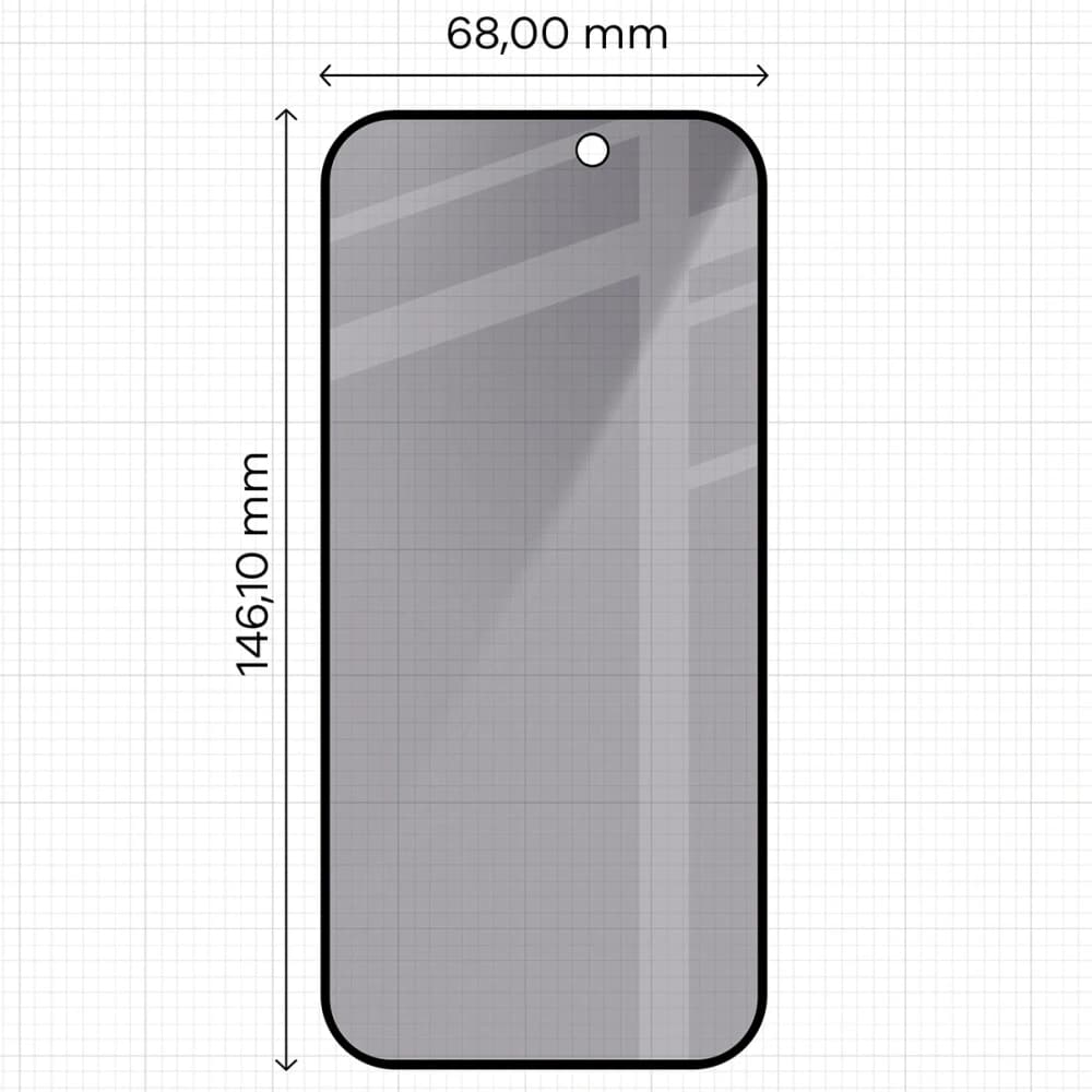 Bizon Glass Edge Shadow Duo Apple iPhone 17 / 17 Pro / 16 Pro getönt mit einem schwarzen Rahmen [2 PACK] - 2