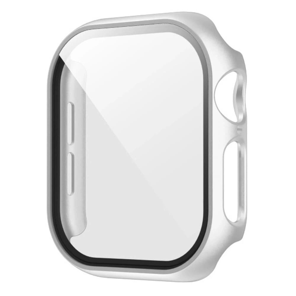 Bizon Case+Glas Uhr Apple Watch SE 3 / SE 2 / SE / 6 / 5 / 4 44mm matt silber - 3