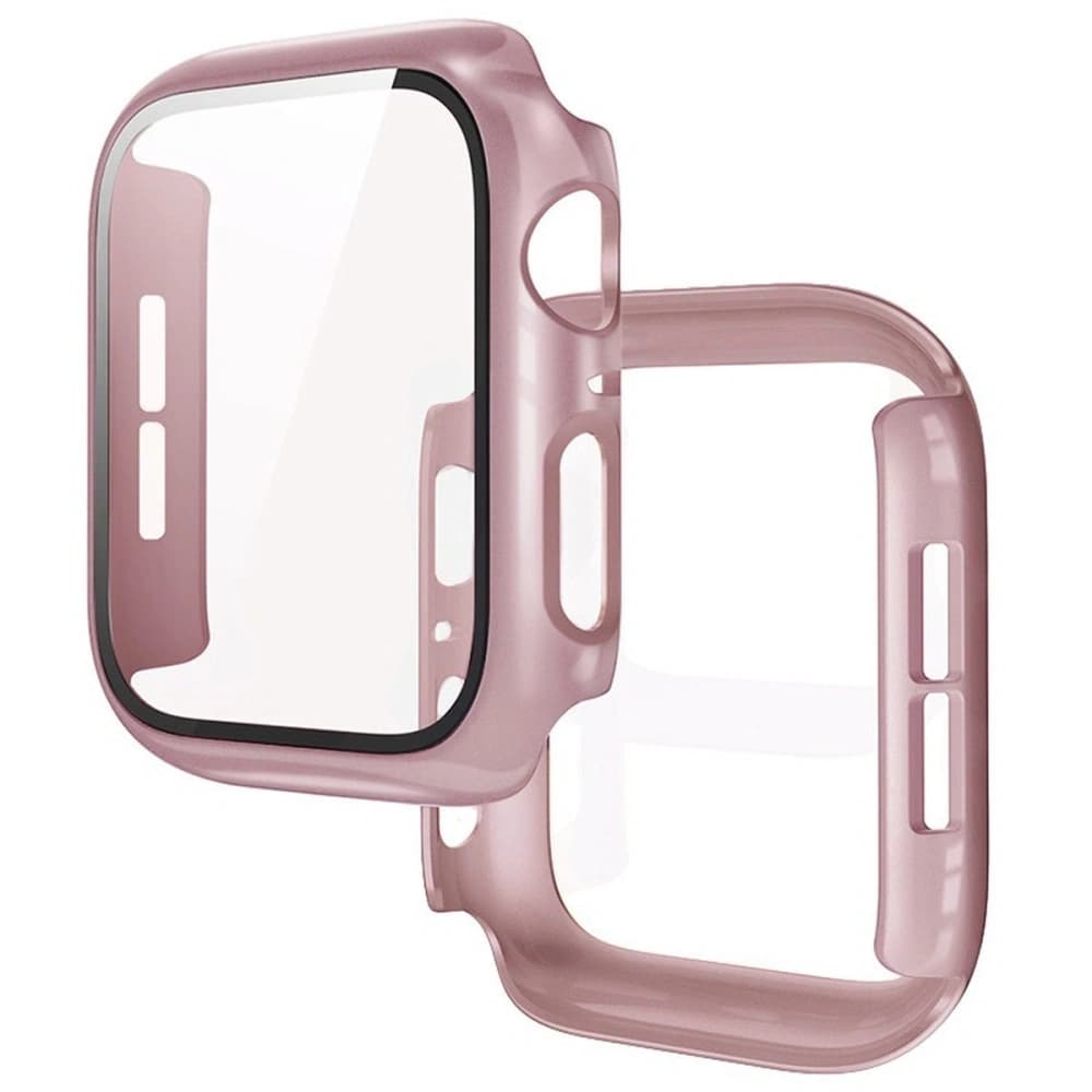 Bizon Case+Glass Uhr Apple Watch SE 3 / SE 2 / SE / 6 / 5 / 4 44mm roségold - 1