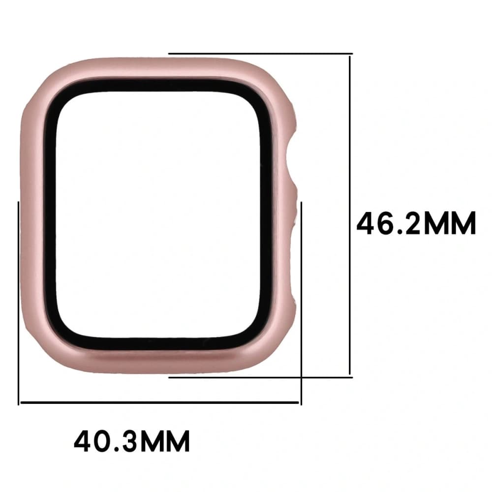 Bizon Case+Glass Uhr Apple Watch SE 3 / SE 2 / SE / 6 / 5 / 4 44mm roségold - 2