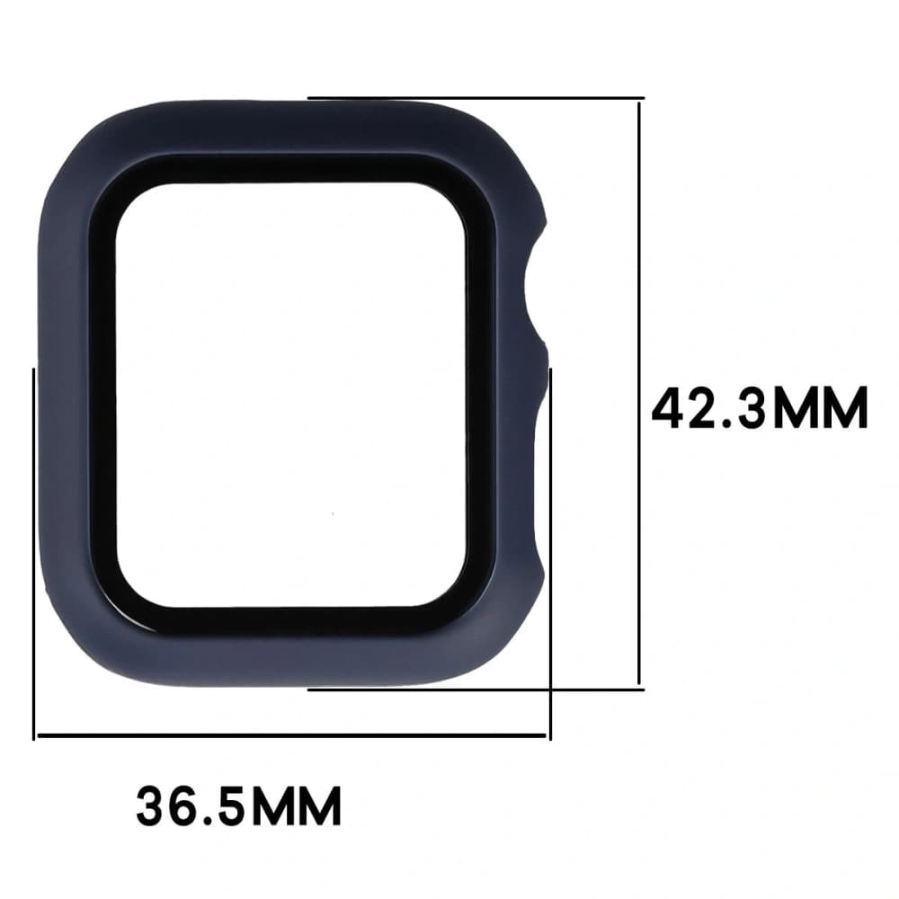 Bizon Case+Glass Watch do Apple Watch SE 3 / SE 2 / SE / 6 / 5 / 4 40mm matte navy blue - 2