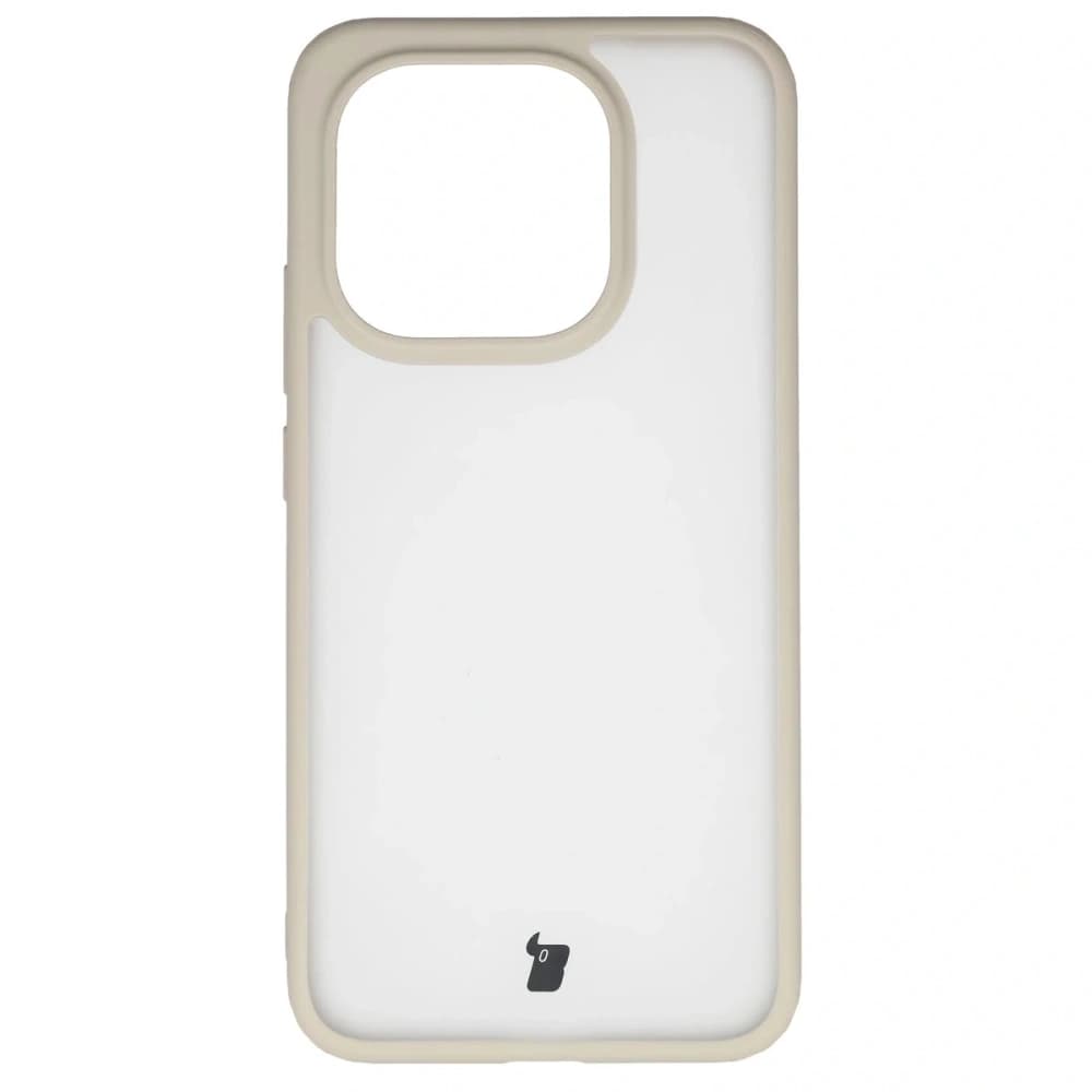 Bizon Case Angelo Xiaomi 15T halbtransparent mit einem beigen Rahmen - 2