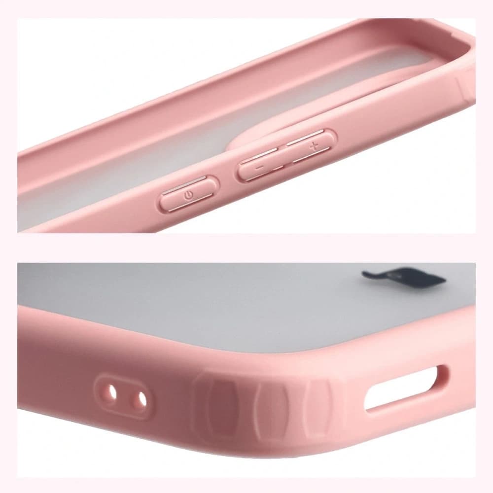 Bizon Case Angelo Xiaomi 15T halbtransparent mit einem hellrosa Rahmen - 4
